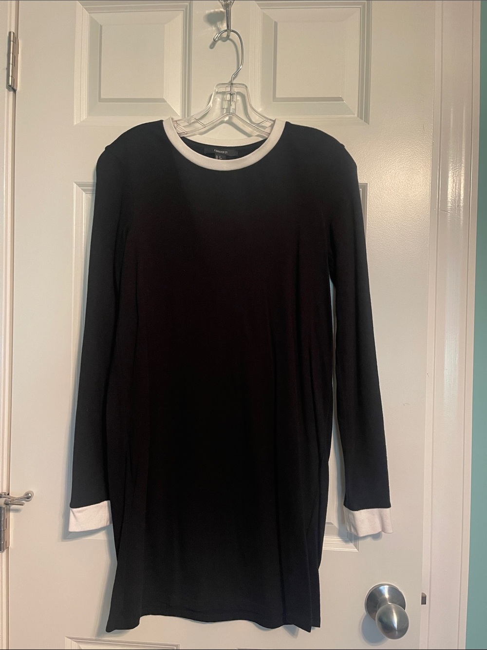 Forever 21 Black Dress with White Trim